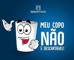 Rensoftware reduziu pela metade o uso de copos descartáveis